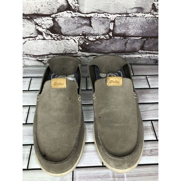 Olukai Mens Nalukai Kala Slip On Loafer Gray Suede Convertible Shoes Men 8M US - Picture 9 of 16